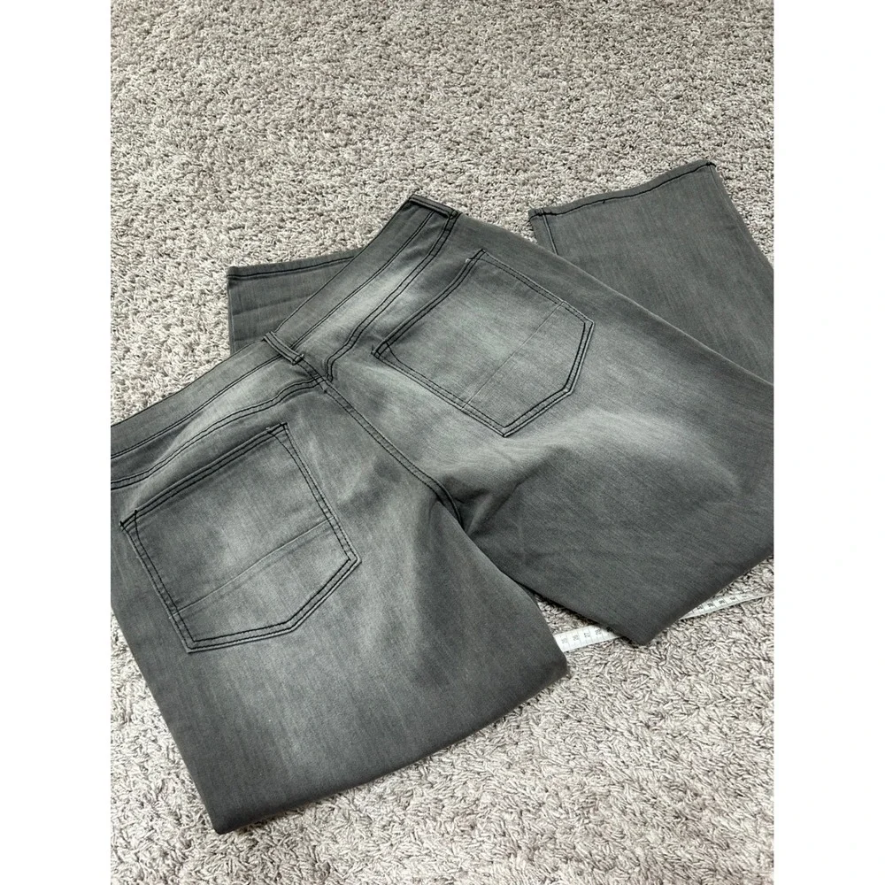 Arizona Jean Co Mens Advance Flex 360 Relaxed Straight‎ Jeans Gray Sanded 36x29